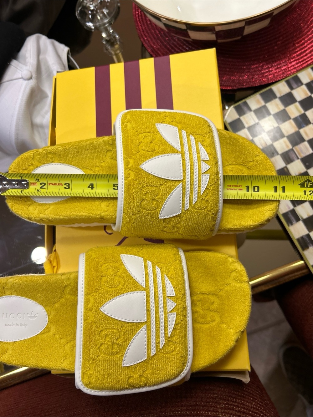 Women's Gucci X Adidas slide sandals size 42 fits 11 US made in Italy - Picture 13 of 13